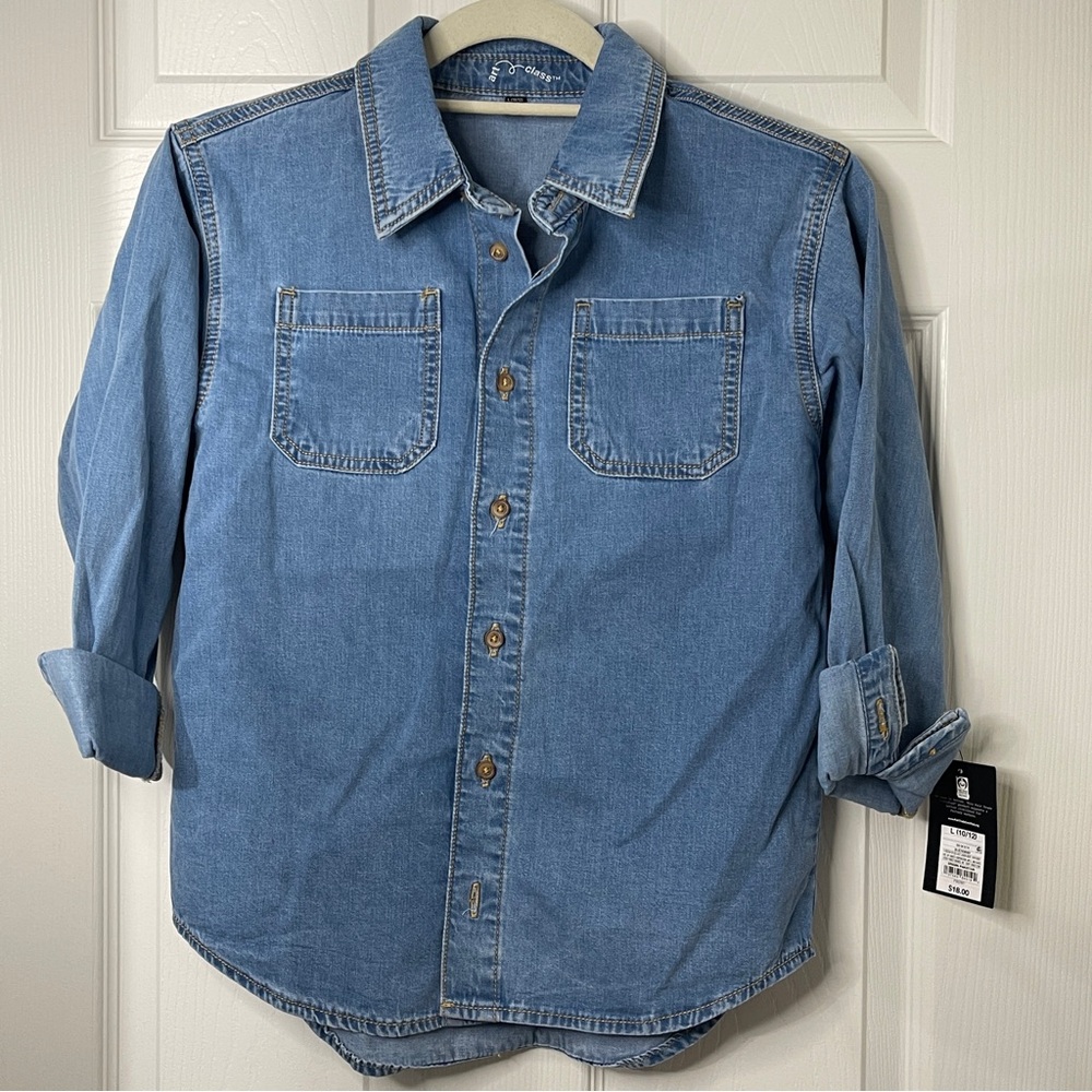 Art Class Blue Denim Collar Detail